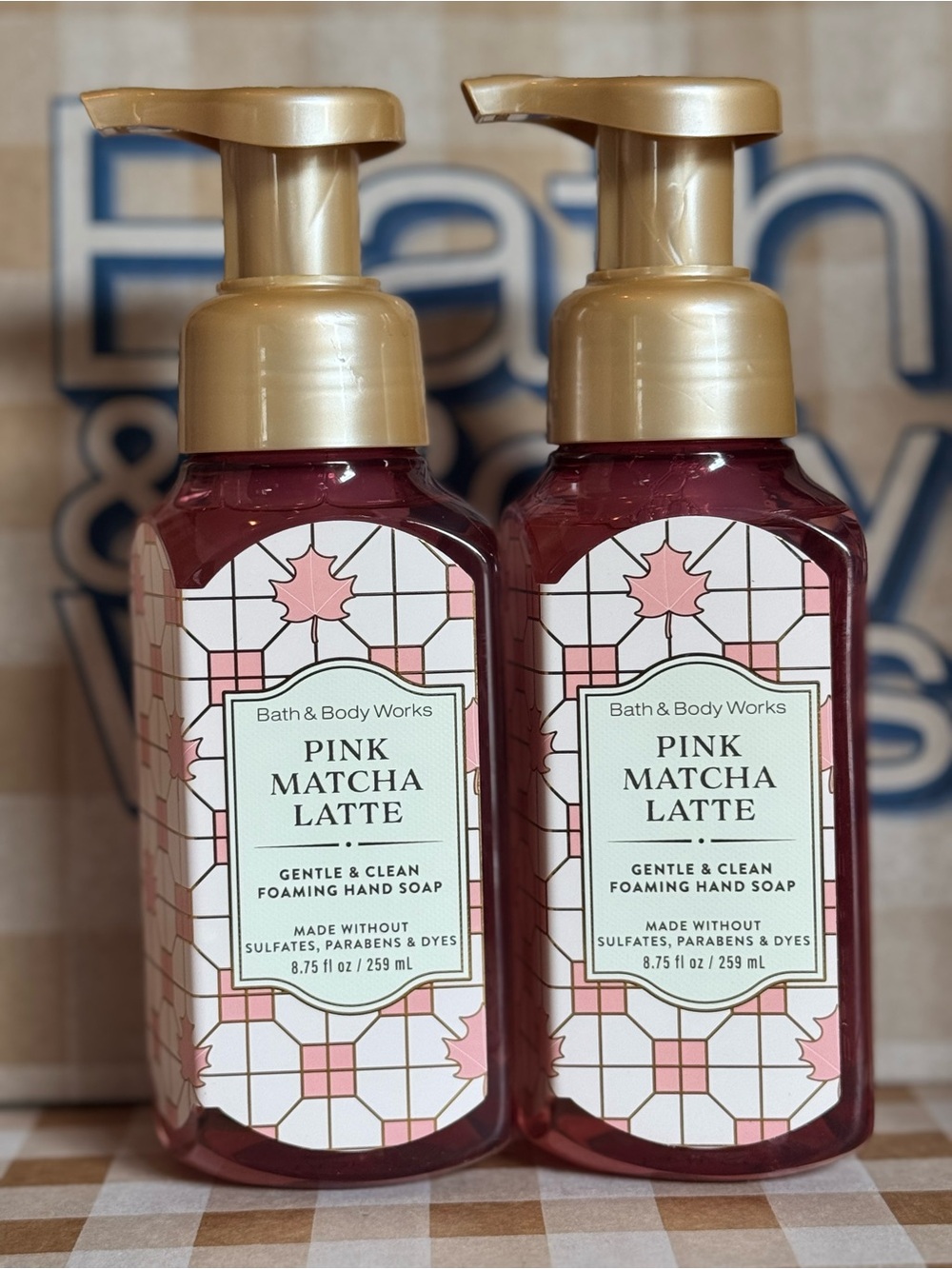 NEW B&BW (2) Pink Matcha Latte Foaming Hand Soaps